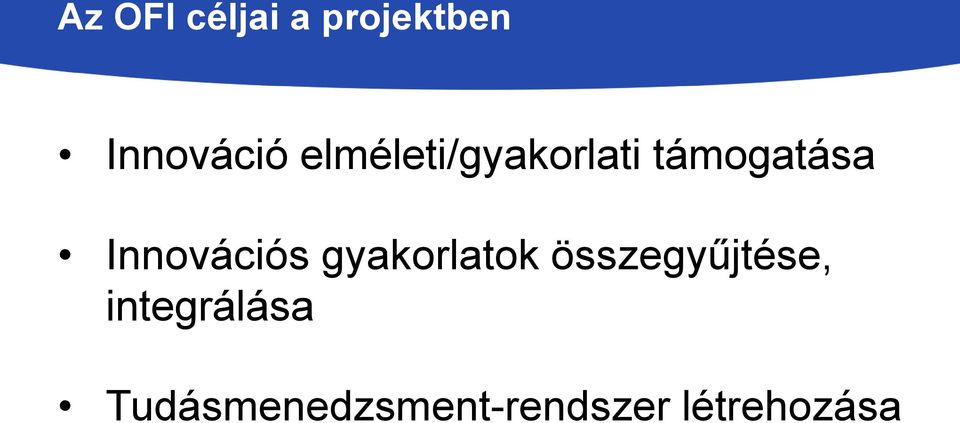 Innovációs gyakorlatok összegyűjtése,