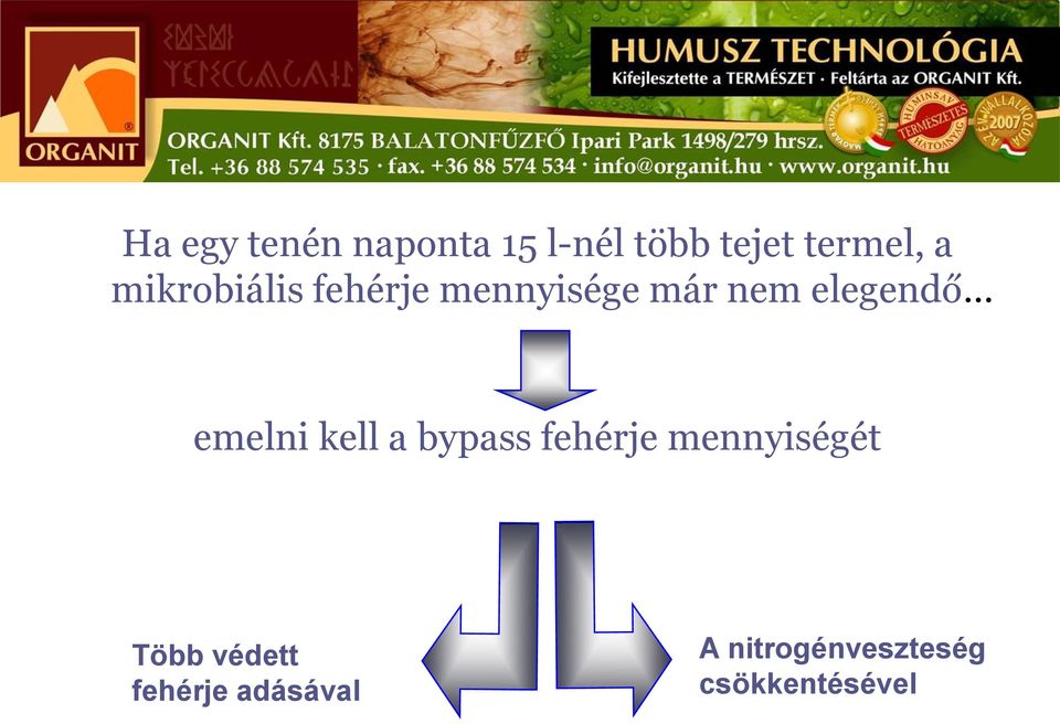 emelni kell a bypass fehérje mennyiségét Több
