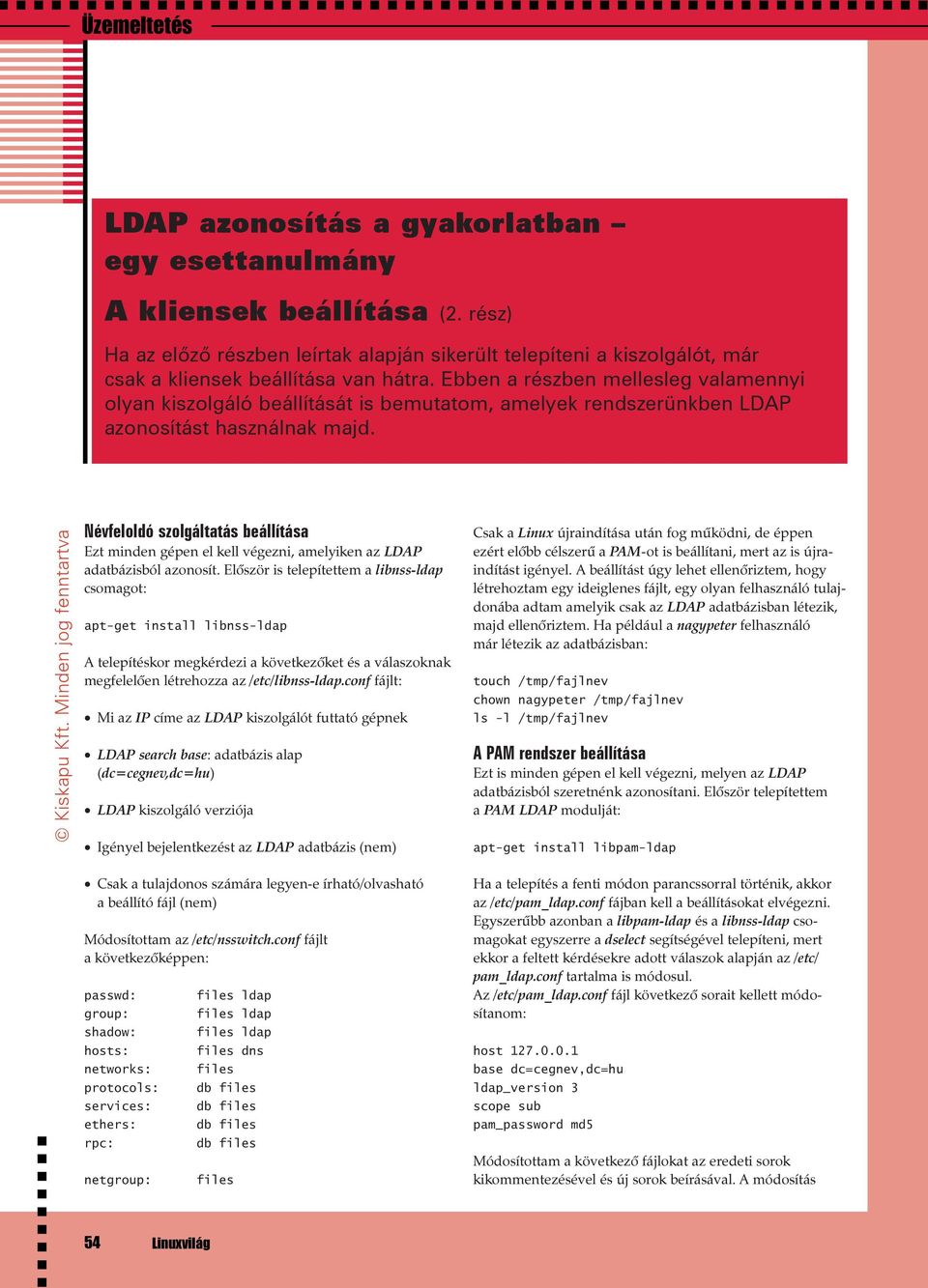 LDAP azonosítás a gyakorlatban egy esettanulmány A kliensek beállítása (2.  rész) - PDF Ingyenes letöltés