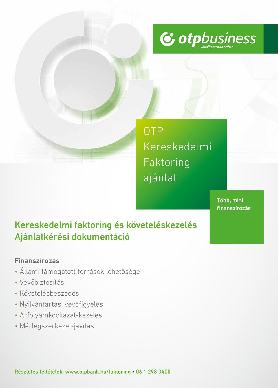 OTP Kereskedelmi Faktoring ajánlat - PDF Ingyenes letöltés