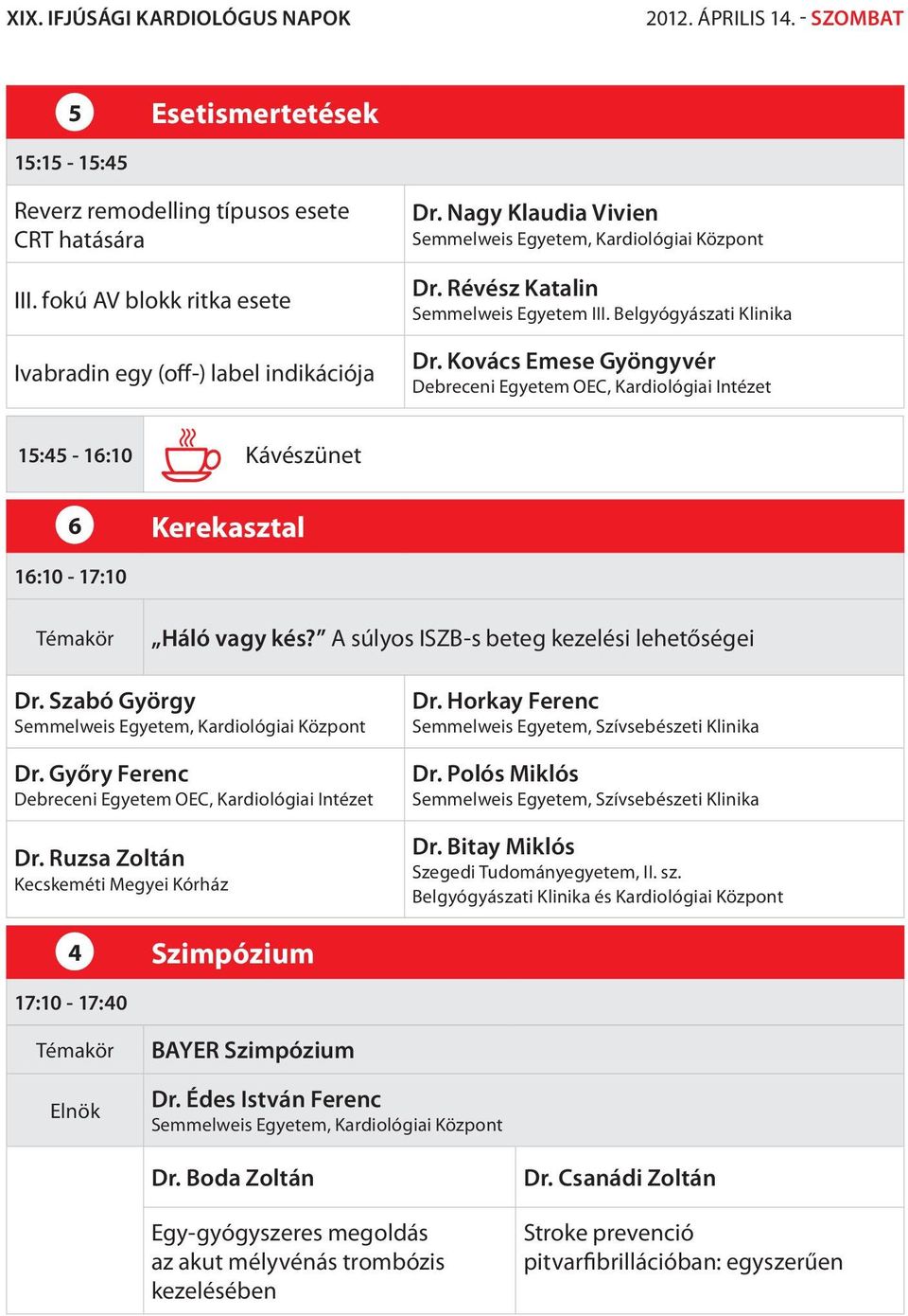 A súlyos ISZB-s beteg kezelési lehetőségei Dr. Szabó György Dr. Győry Ferenc Dr. Ruzsa Zoltán Kecskeméti Megyei Kórház Dr. Horkay Ferenc Semmelweis Egyetem, Szívsebészeti Klinika Dr.