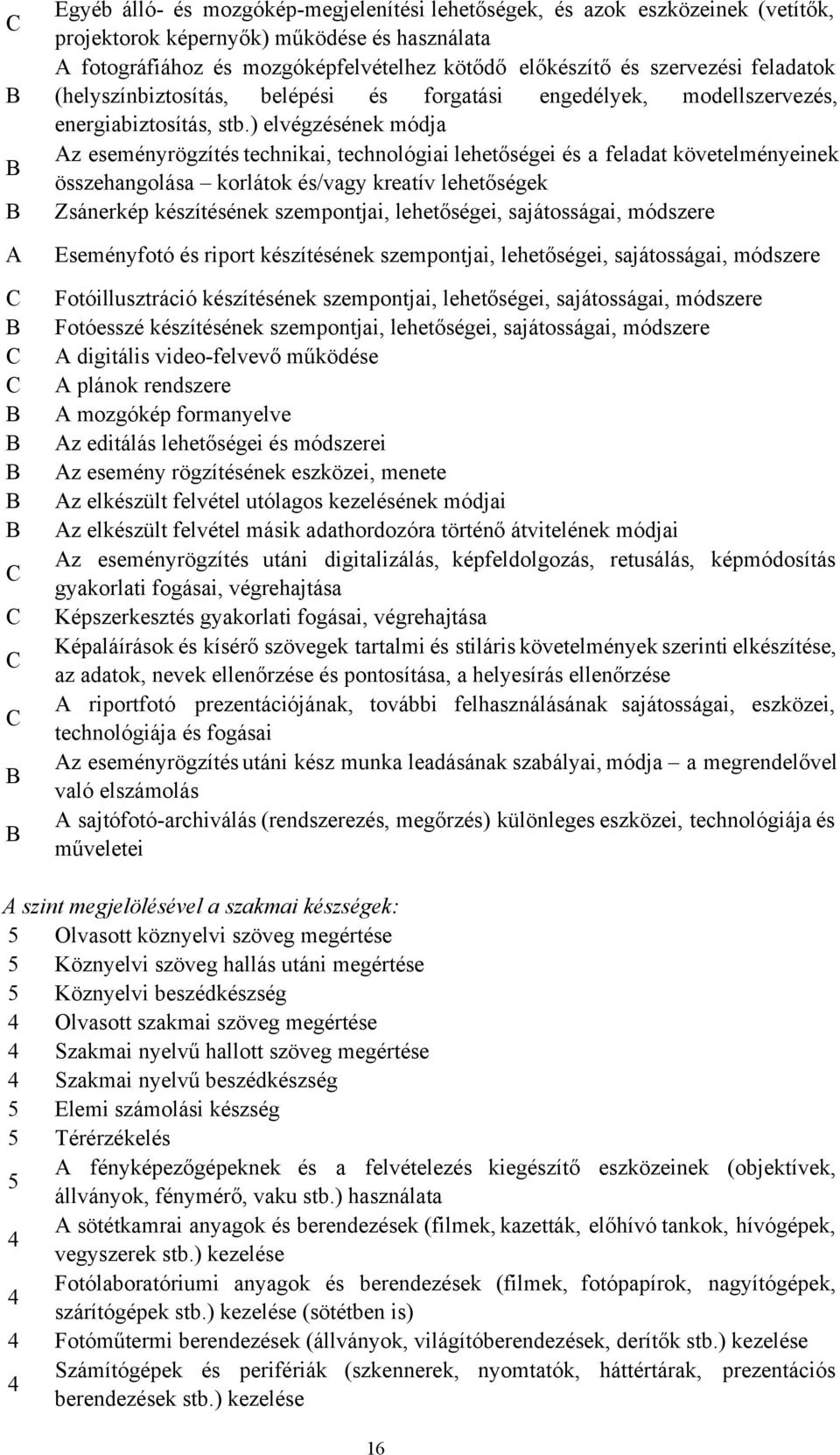 ) elvégzésének módja Az eseményrögzítés technikai, technológiai lehetőségei és a feladat követelményeinek összehangolása korlátok és/vagy kreatív lehetőségek Zsánerkép készítésének szempontjai,