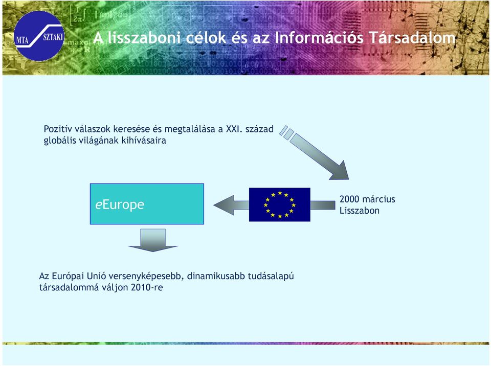 század globális világának kihívásaira eeurope 2000 március