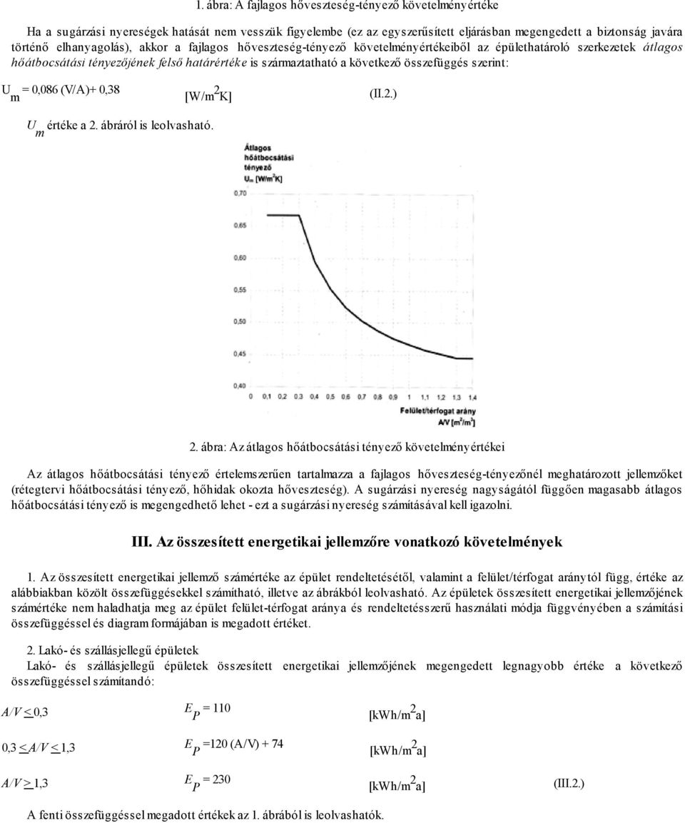 szerint: U m = 0,086 (V/A)+ 0,38 [W/m 2 