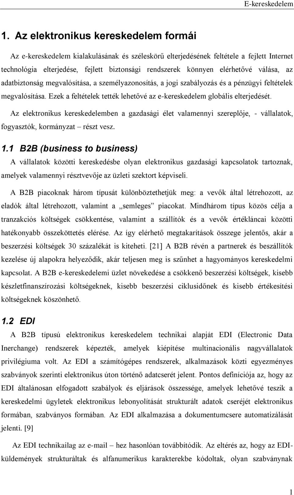 1. Az elektronikus kereskedelem formái - PDF Ingyenes letöltés