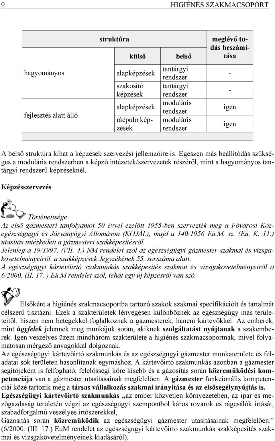 Egészen más beállítódás szükséges a moduláris rendszerben a képző intézetek/szervezetek részéről, mint a hagyományos tantárgyi rendszerű képzéseknél.
