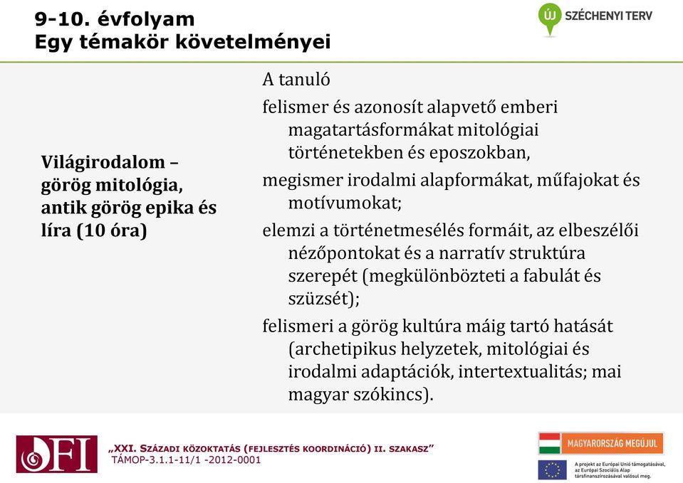 elemzi a történetmesélés formáit, az elbeszélői nézőpontokat és a narratív struktúra szerepét (megkülönbözteti a fabulát és szüzsét);