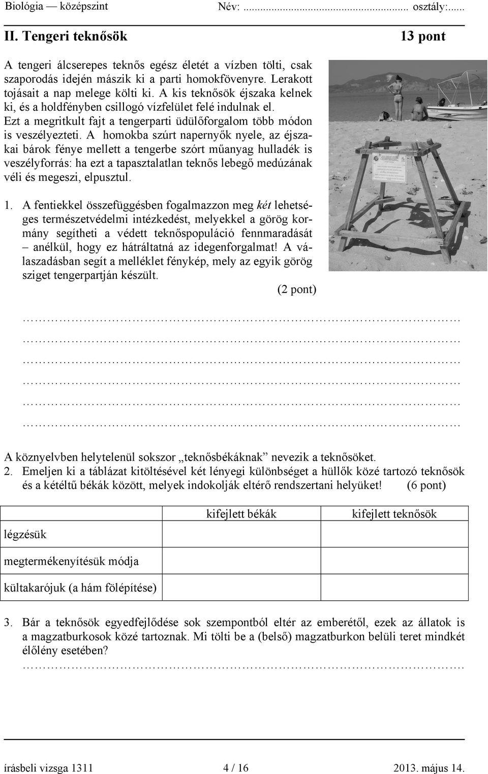 A homokba szúrt napernyők nyele, az éjszakai bárok fénye mellett a tengerbe szórt műanyag hulladék is veszélyforrás: ha ezt a tapasztalatlan teknős lebegő medúzának véli és megeszi, elpusztul. 1.