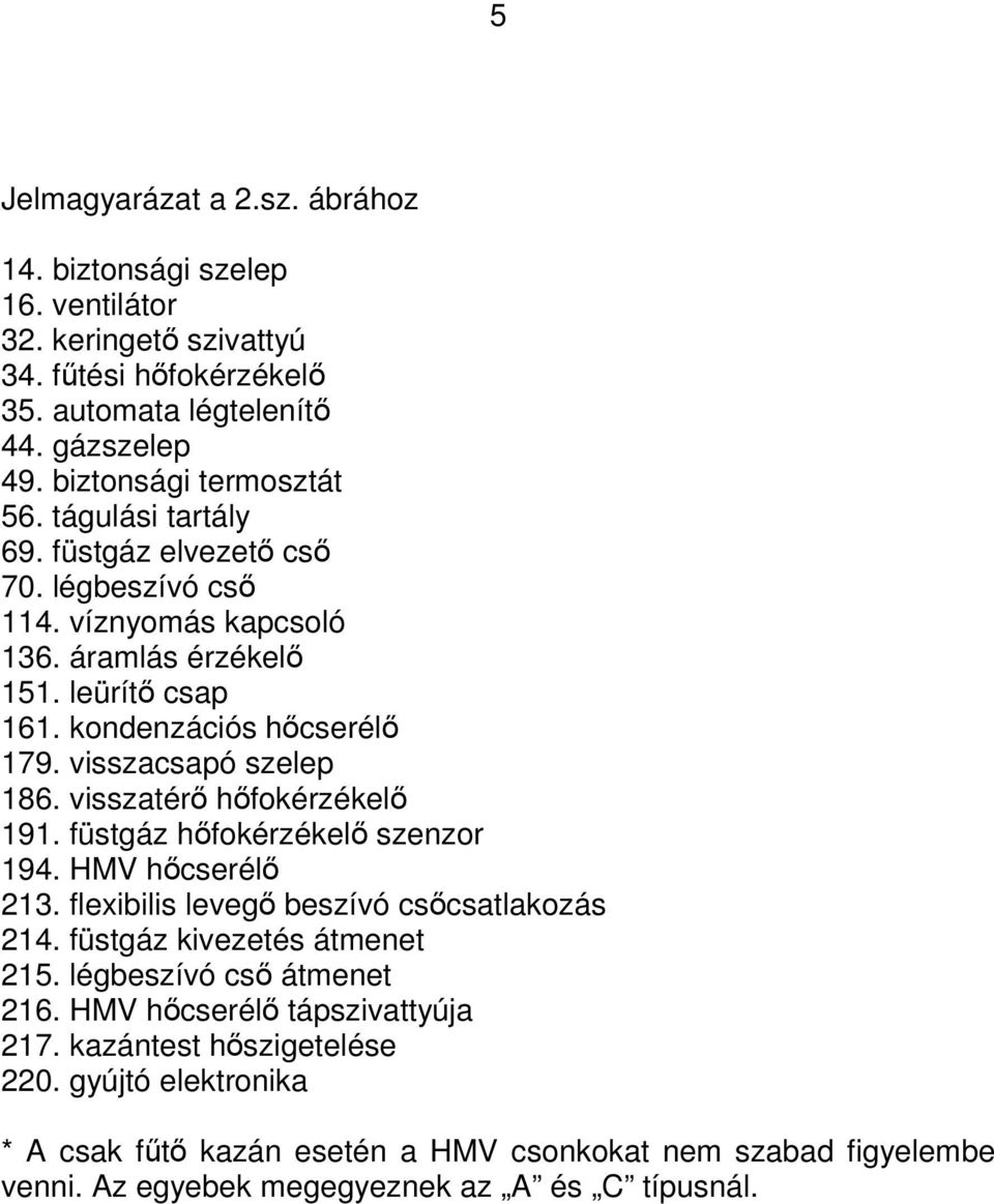 visszatér hfokérzékel 191. füstgáz hfokérzékel szenzor 194. HMV hcserél 213. flexibilis leveg beszívó cscsatlakozás 214. füstgáz kivezetés átmenet 215. légbeszívó cs átmenet 216.