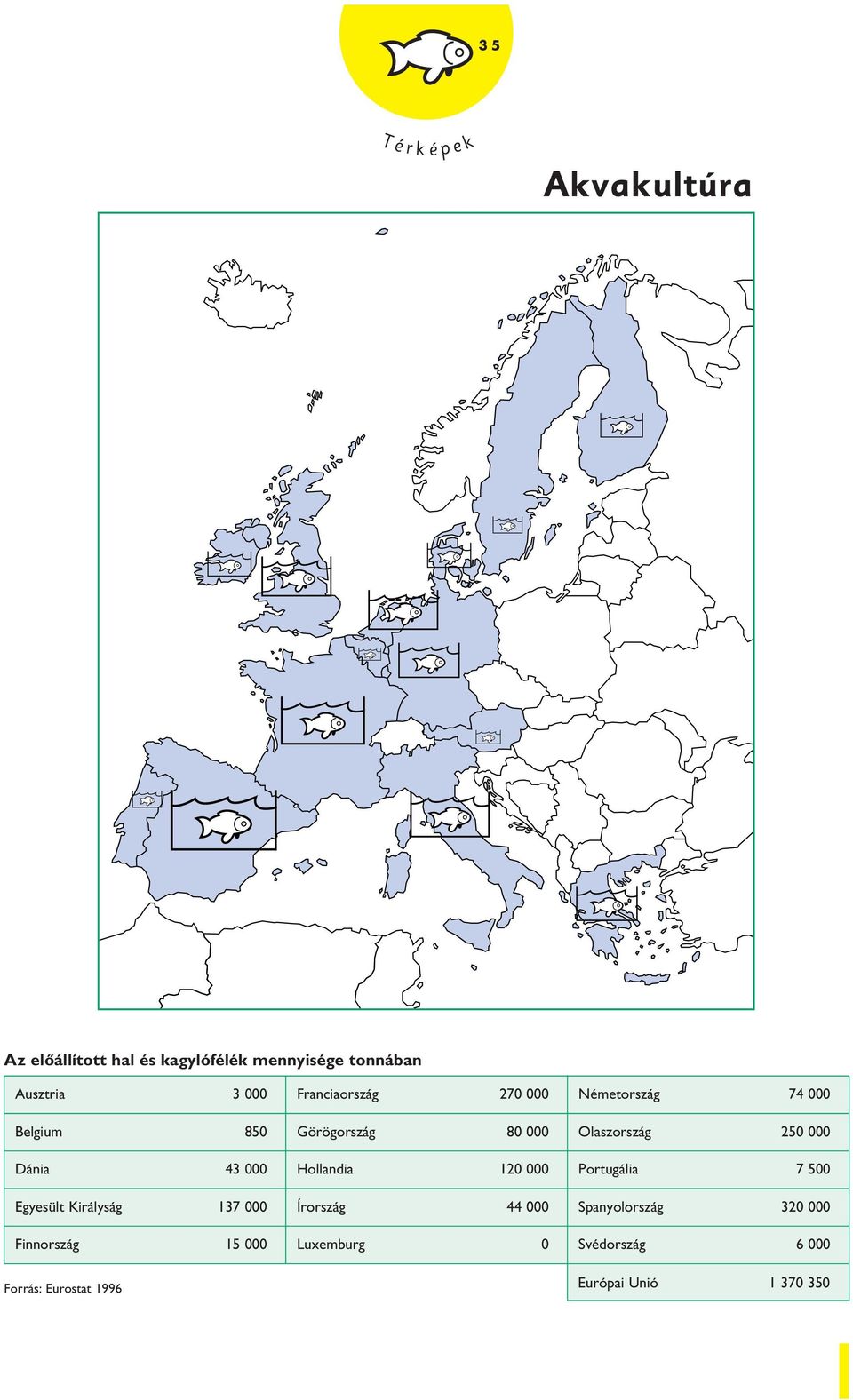 Dánia 43 000 Hollandia 120 000 Portugália 7 500 Egyesült Királyság 137 000 Írország 44 000