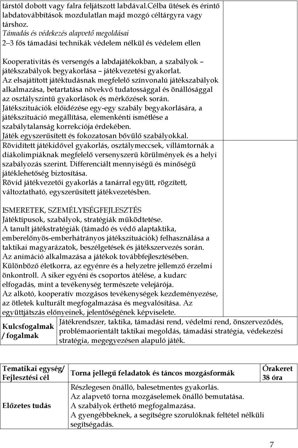 játékvezetési gyakorlat.