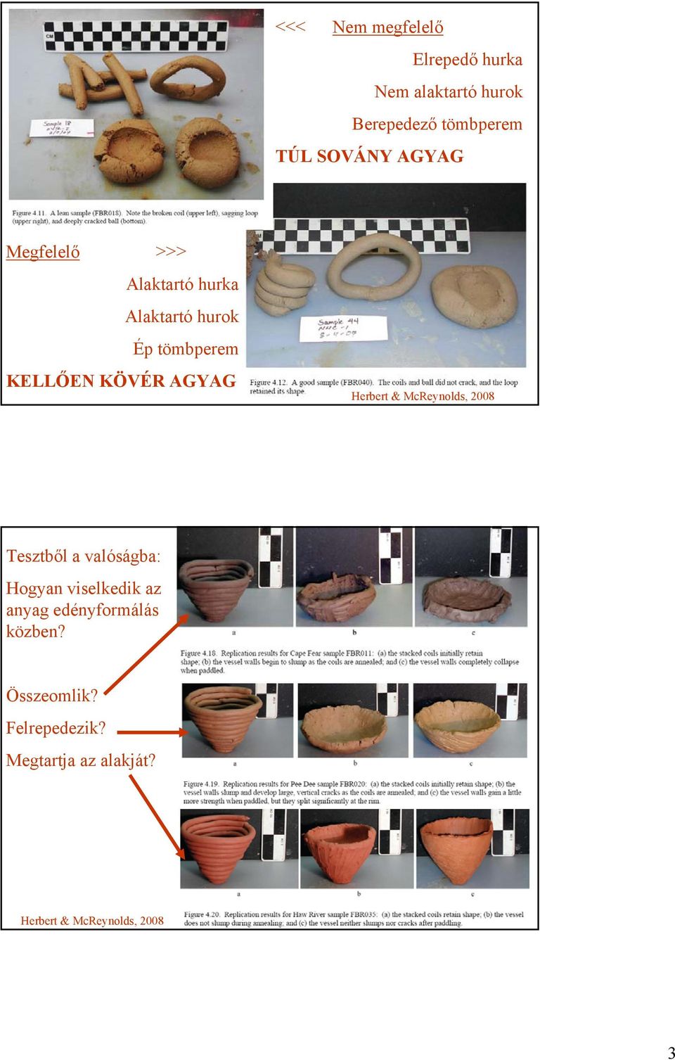 Herbert & McReynolds, 2008 5 Tesztből a valóságba: Hogyan viselkedik az anyag
