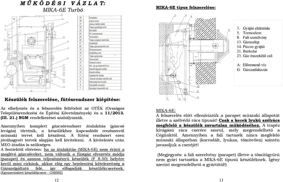 Követelmények) és a 11/2013. (III. 21.) NGM rendelkezései szabályozzák.