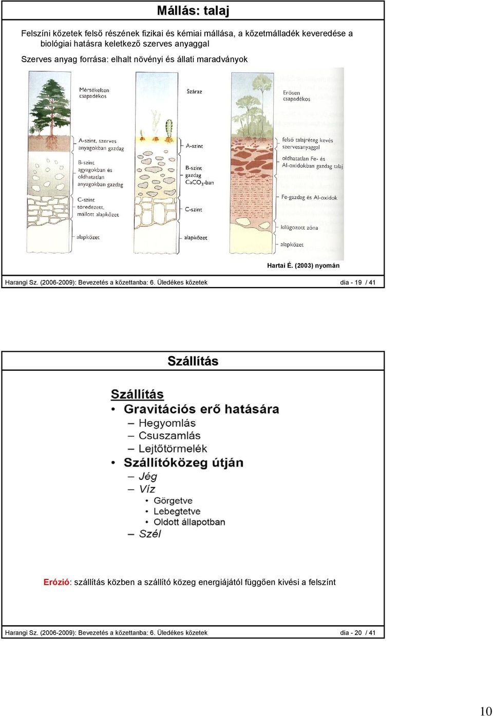 (2003) nyomán Harangi Sz. (2006-2009): Bevezetés a kőzettanba: 6.