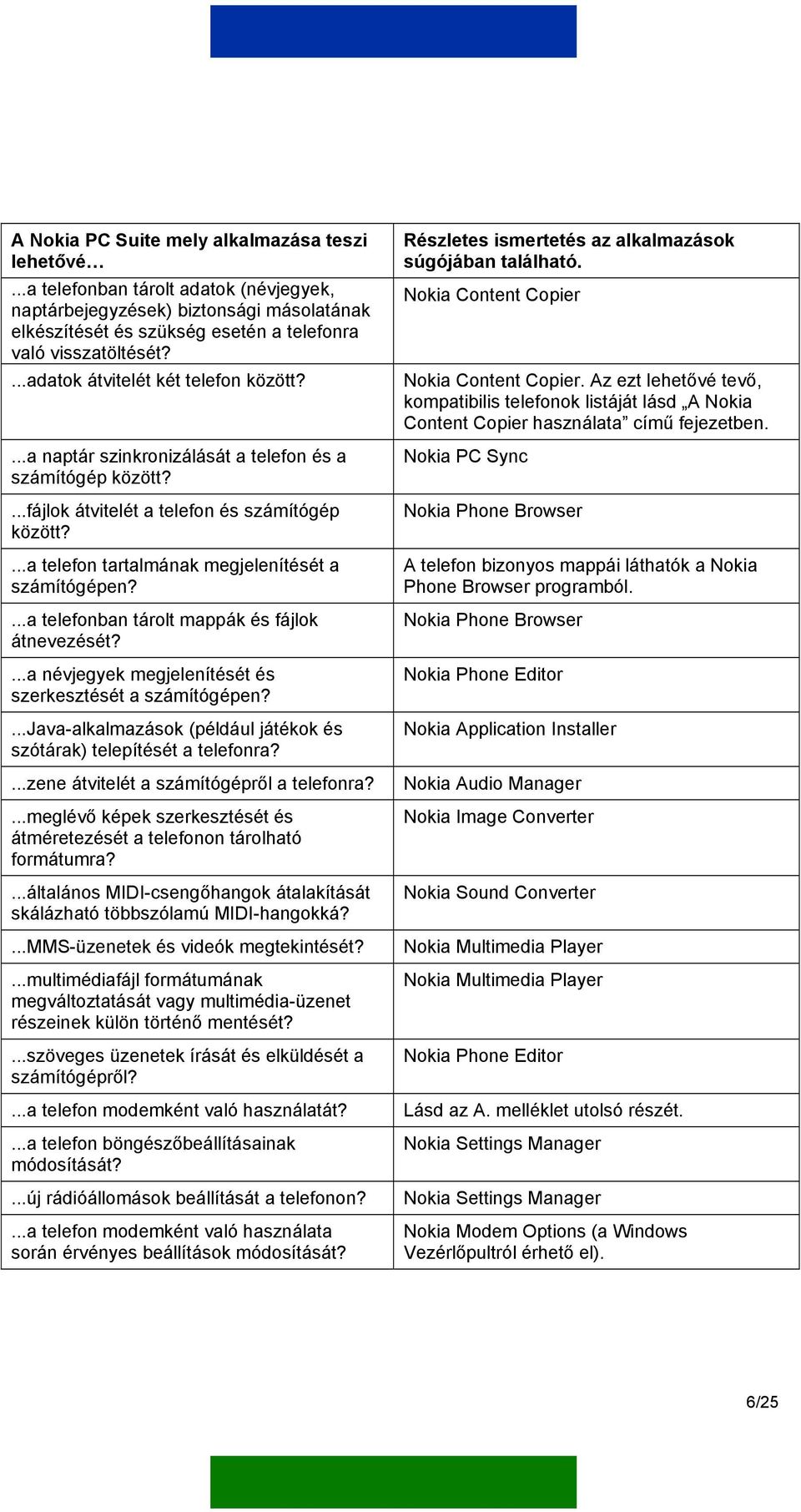 ...a telefon tartalmának megjelenítését a számítógépen?...a telefonban tárolt mappák és fájlok átnevezését?...a névjegyek megjelenítését és szerkesztését a számítógépen?