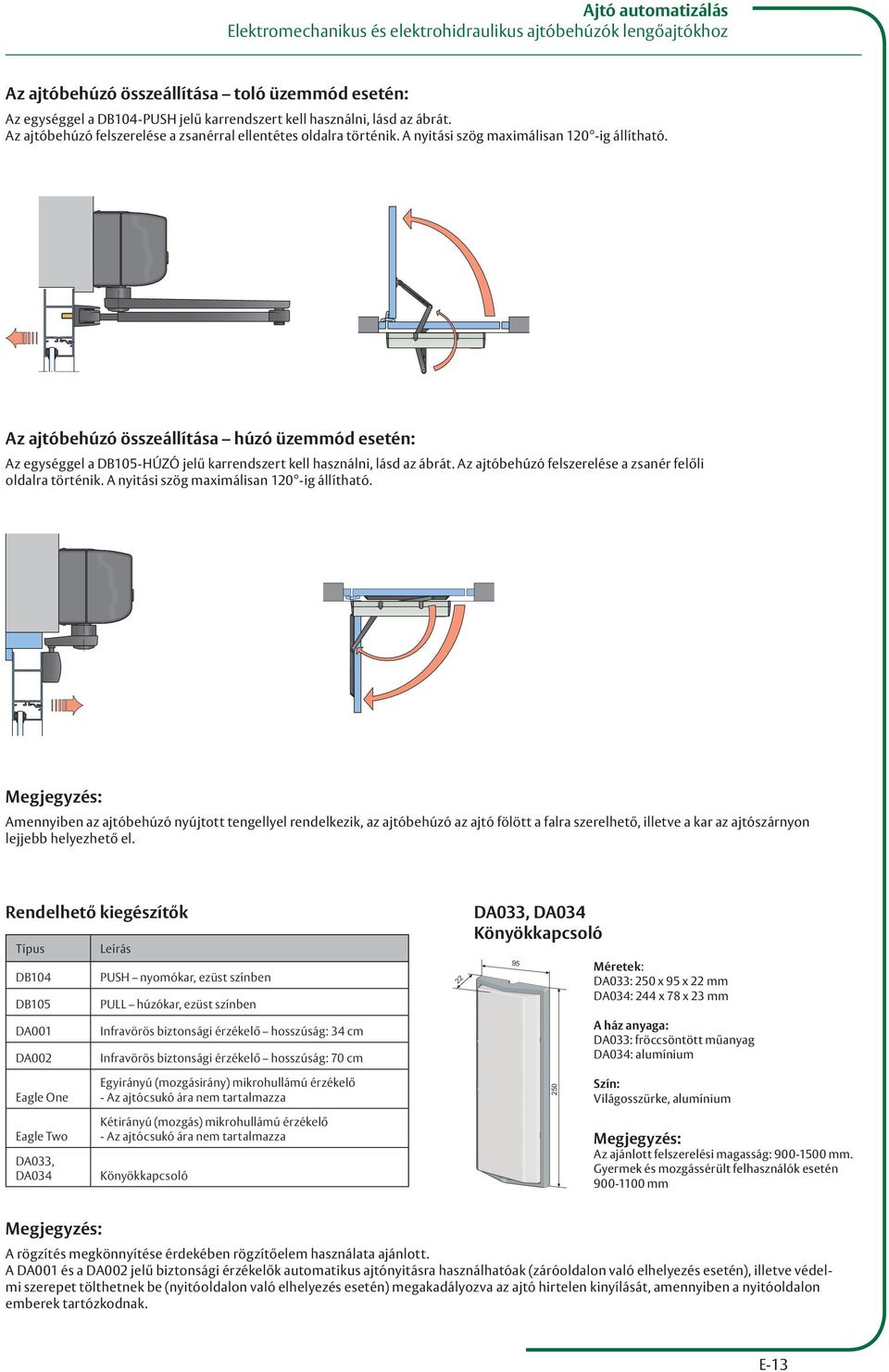 Ajtó automatizálás E-1 - PDF Free Download