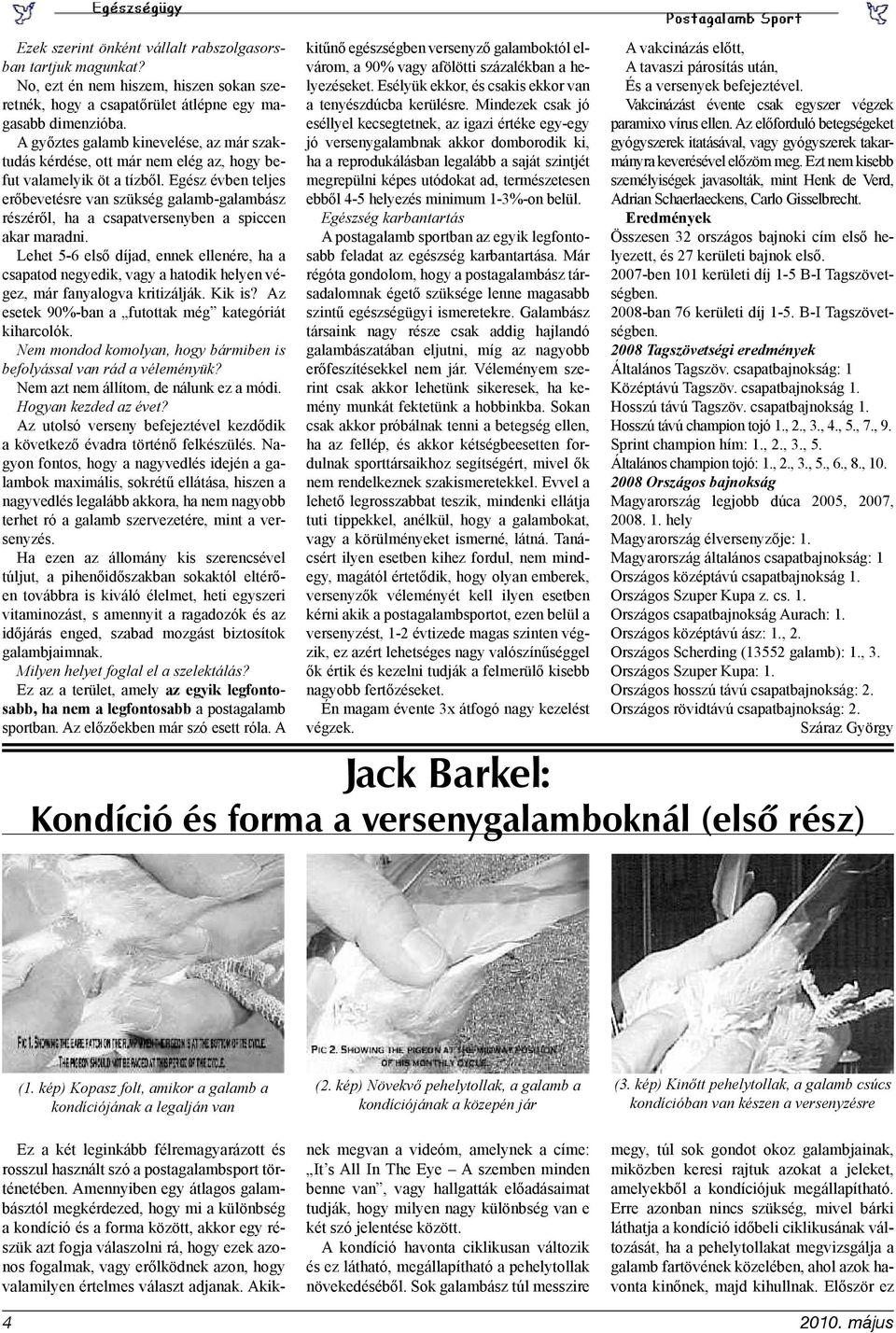 Egész évben teljes erőbevetésre van szükség galamb-galambász részéről, ha a csapatversenyben a spiccen akar maradni.