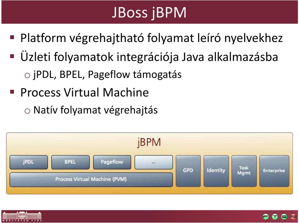 alkalmazásba o jpdl, BPEL, Pageflow támogatás