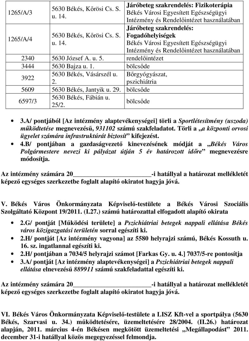 bölcsőde Járóbeteg szakrendelés: Fizikoterápia Békés Városi Egyesített Egészségügyi Intézmény és Rendelőintézet használatában Járóbeteg szakrendelés: Fogadóhelyiségek Békés Városi Egyesített