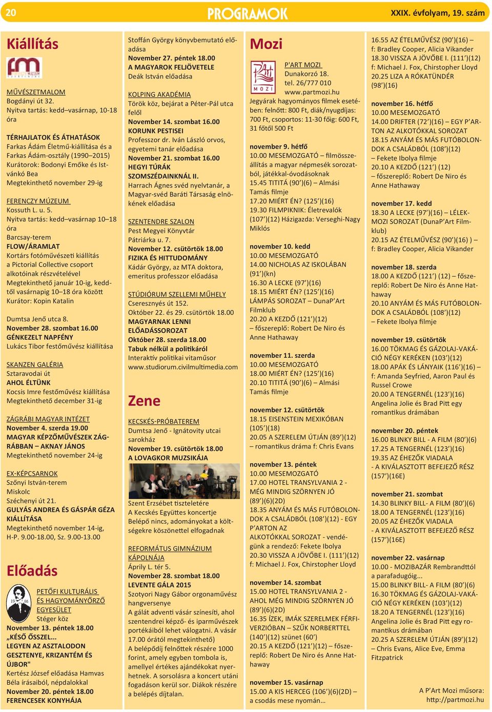 29-ig FERENCZY MÚZEUM Kossuth L. u. 5.