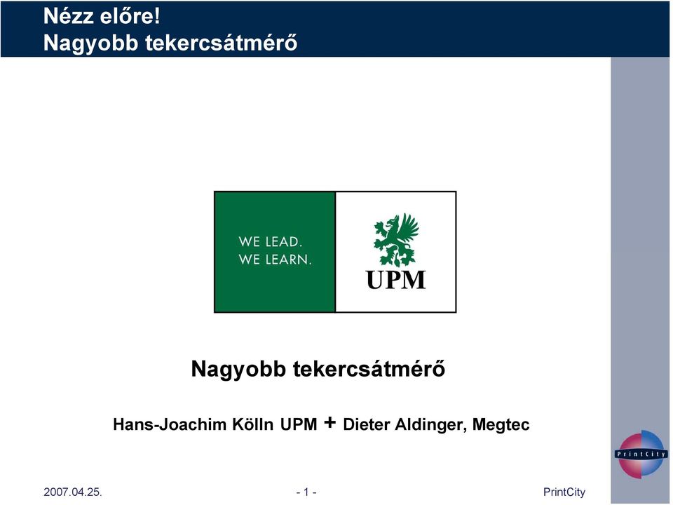 tekercsátmérő Hans-Joachim
