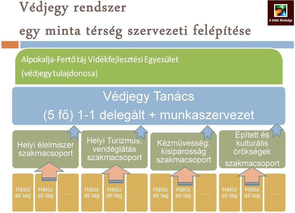 Kézművesség, kisiparosság szakmacsoport Épített és kulturális örökségek szakmacsoport Hálóz ati