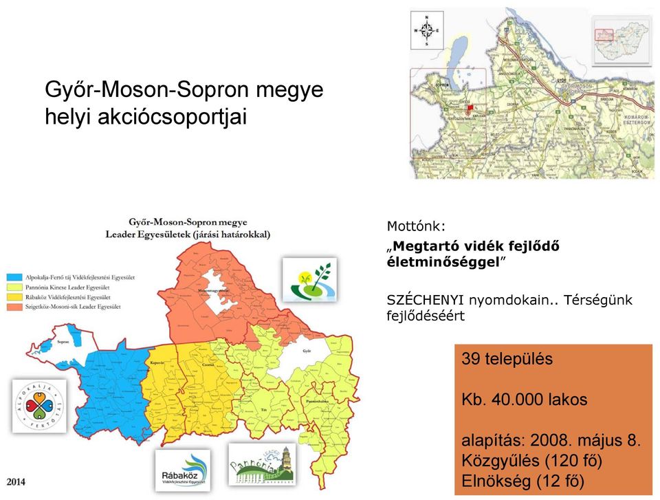 nyomdokain.. Térségünk fejlődéséért 39 település Kb. 40.