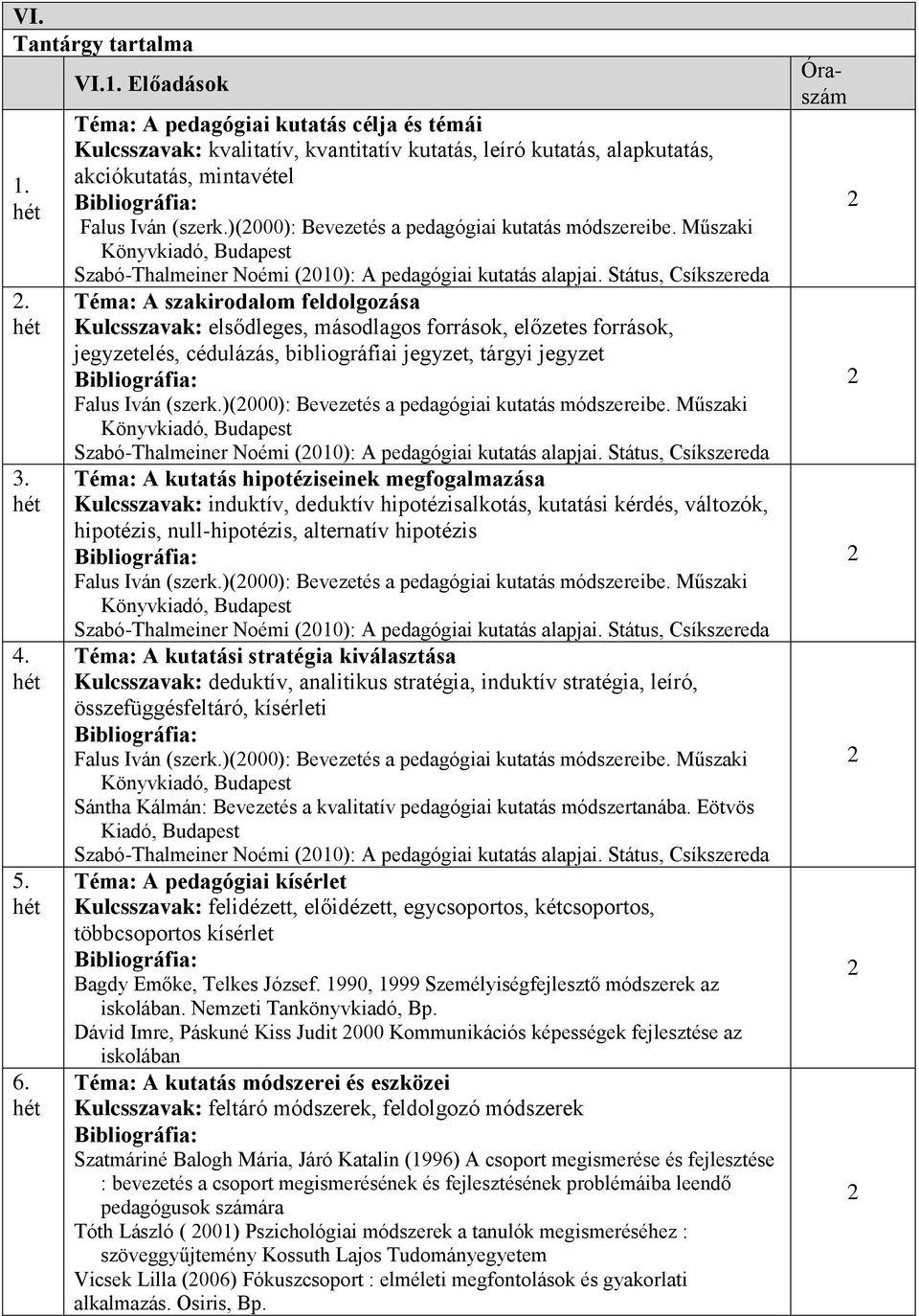 Státus, Csíkszereda Téma: A szakirodalom feldolgozása Kulcsszavak: elsődleges, másodlagos források, előzetes források, jegyzetelés, cédulázás, bibliográfiai jegyzet, tárgyi jegyzet Falus Iván (szerk.