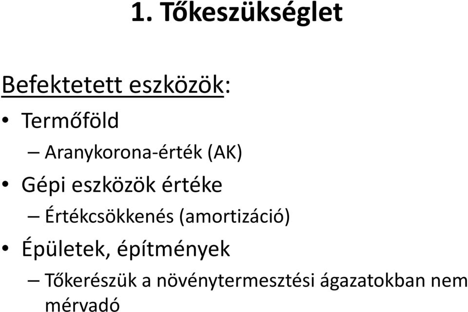 Értékcsökkenés (amortizáció) Épületek, építmények