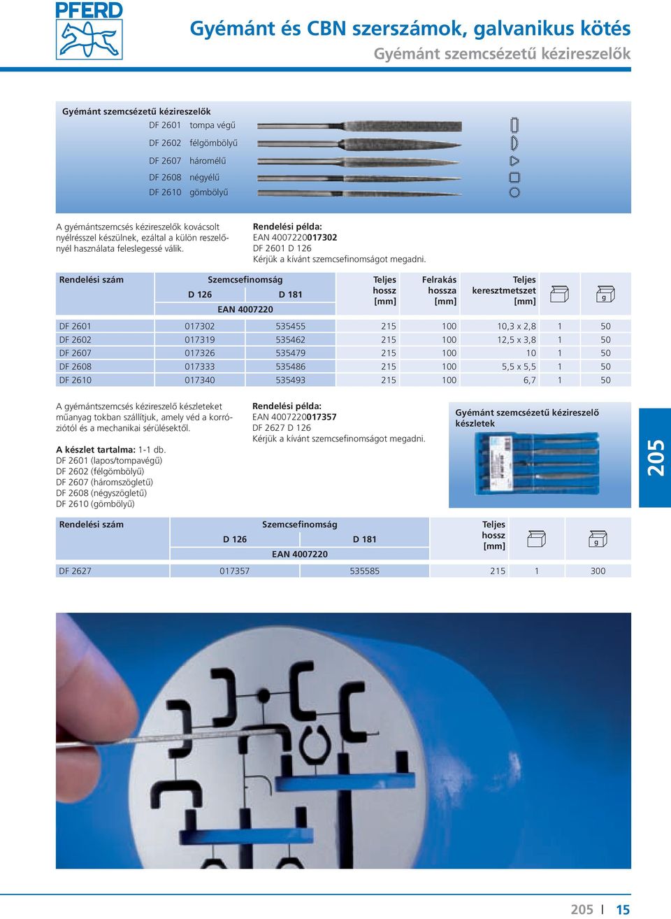Rendelési szám eljes 126 181 Felrakás a eljes keresztmetszet F 2601 017302 535455 215 100 10,3 x 2,8 1 50 F 2602 017319 535462 215 100 12,5 x 3,8 1 50 F 2607 017326 535479 215 100 10 1 50 F 2608