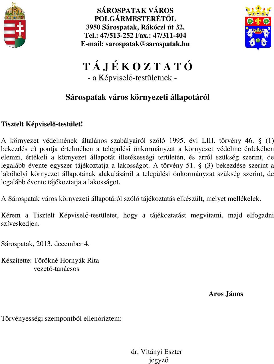 törvény 46.