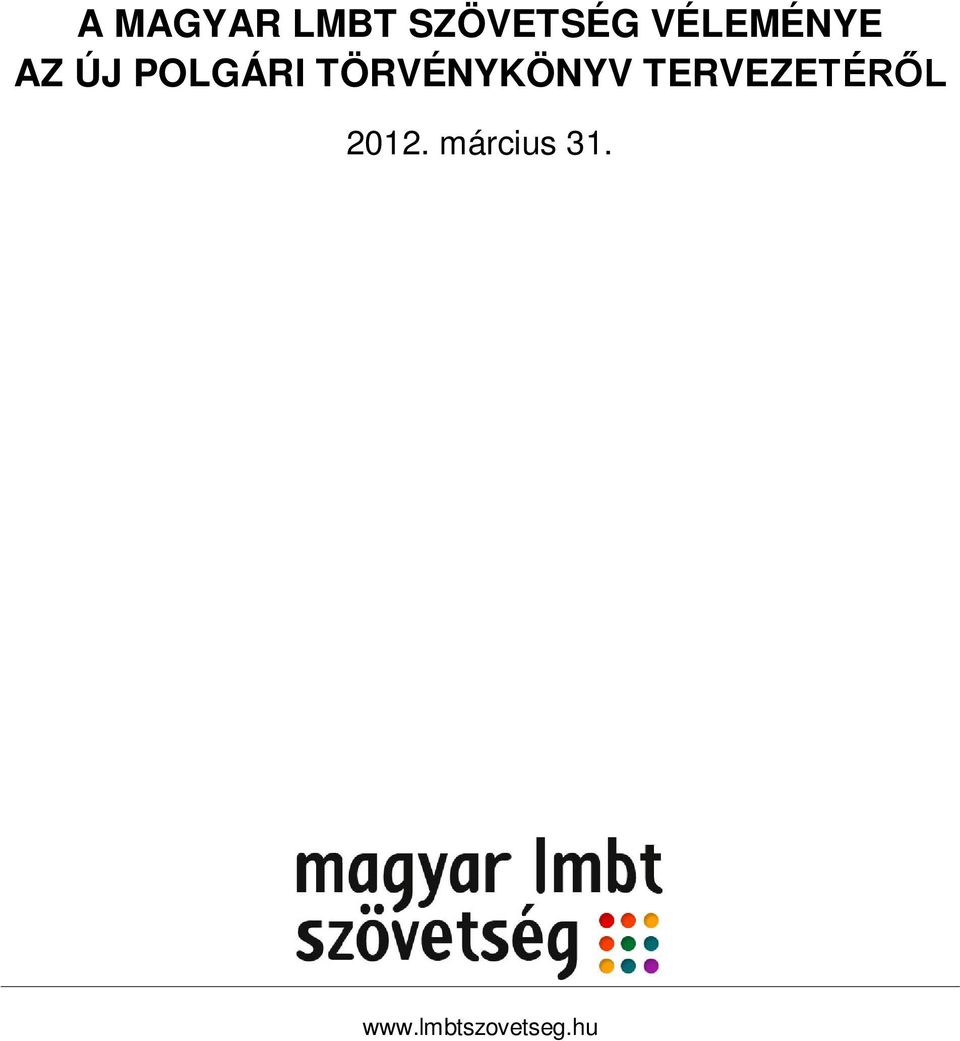 TÖRVÉNYKÖNYV TERVEZETÉRŐL