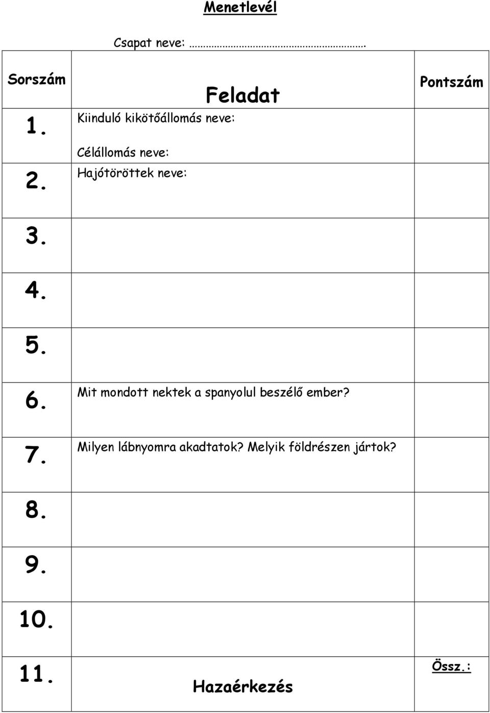 Feladat Pontszám 3. 4. 5. 6.