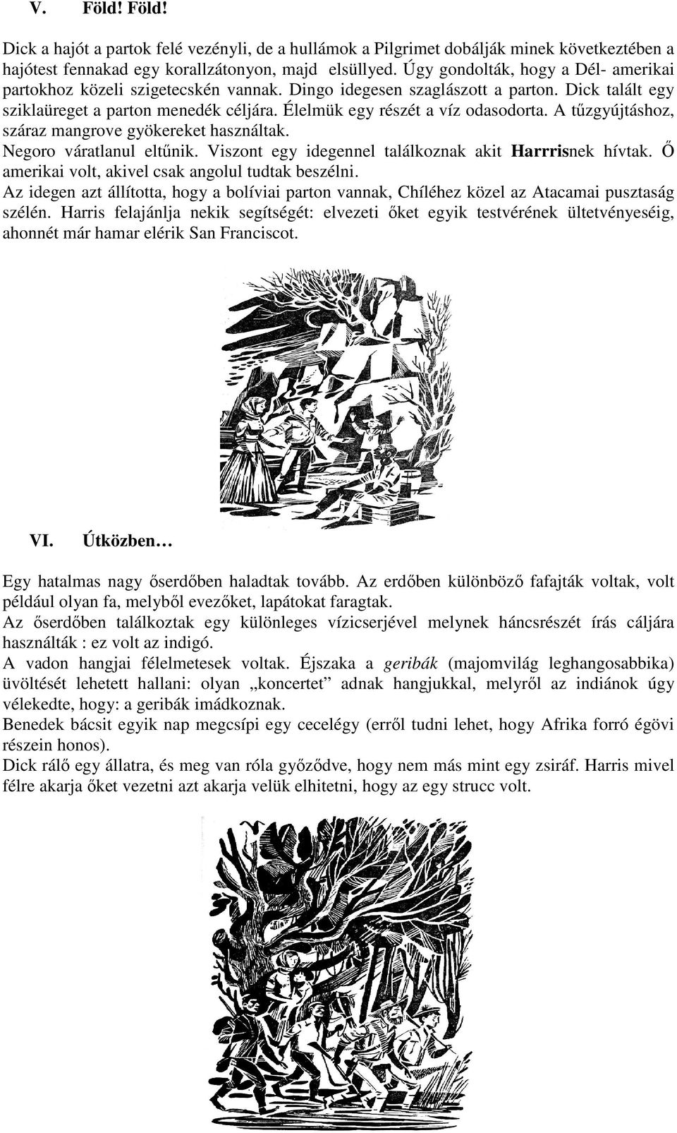 Élelmük egy részét a víz odasodorta. A tőzgyújtáshoz, száraz mangrove gyökereket használtak. Negoro váratlanul eltőnik. Viszont egy idegennel találkoznak akit Harrrisnek hívtak.