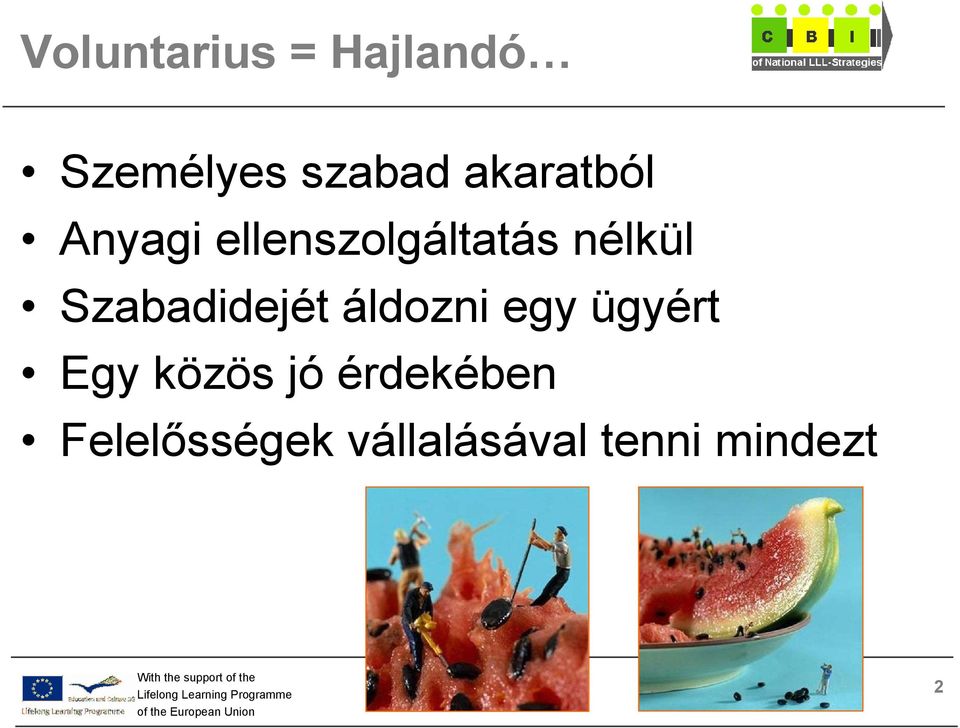 Szabadidejét áldozni egy ügyért Egy közös jó