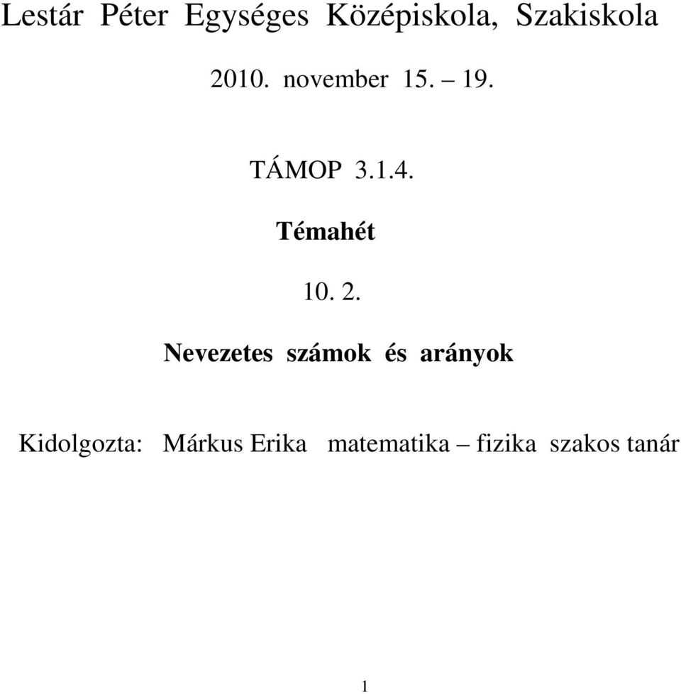 Témahét 10. 2.