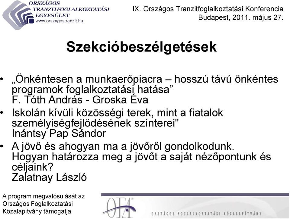 Tóth András - Groska Éva Iskolán kívüli közösségi terek, mint a fiatalok
