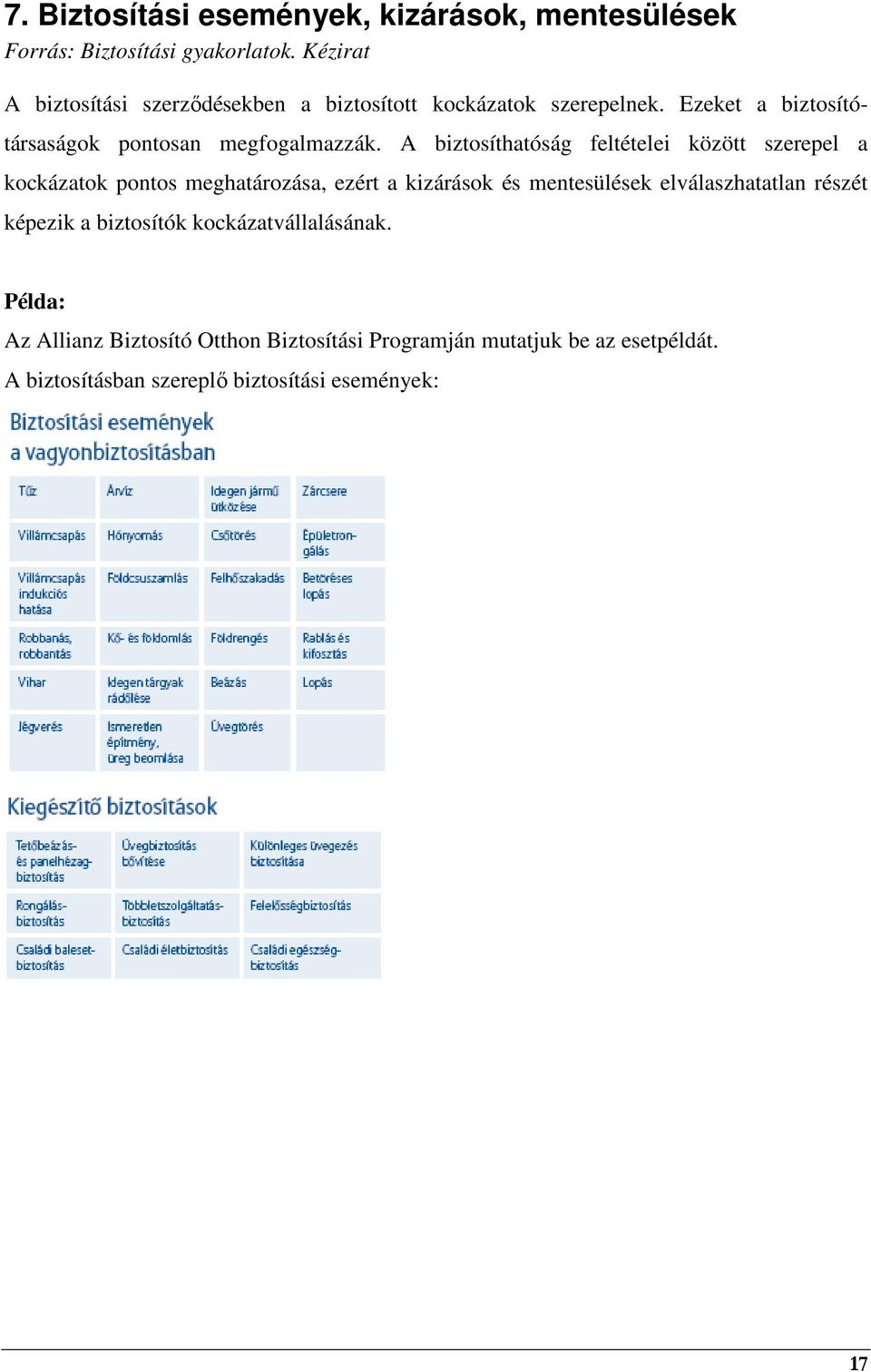 A biztosíthatóság feltételei között szerepel a kockázatok pontos meghatározása, ezért a kizárások és mentesülések elválaszhatatlan