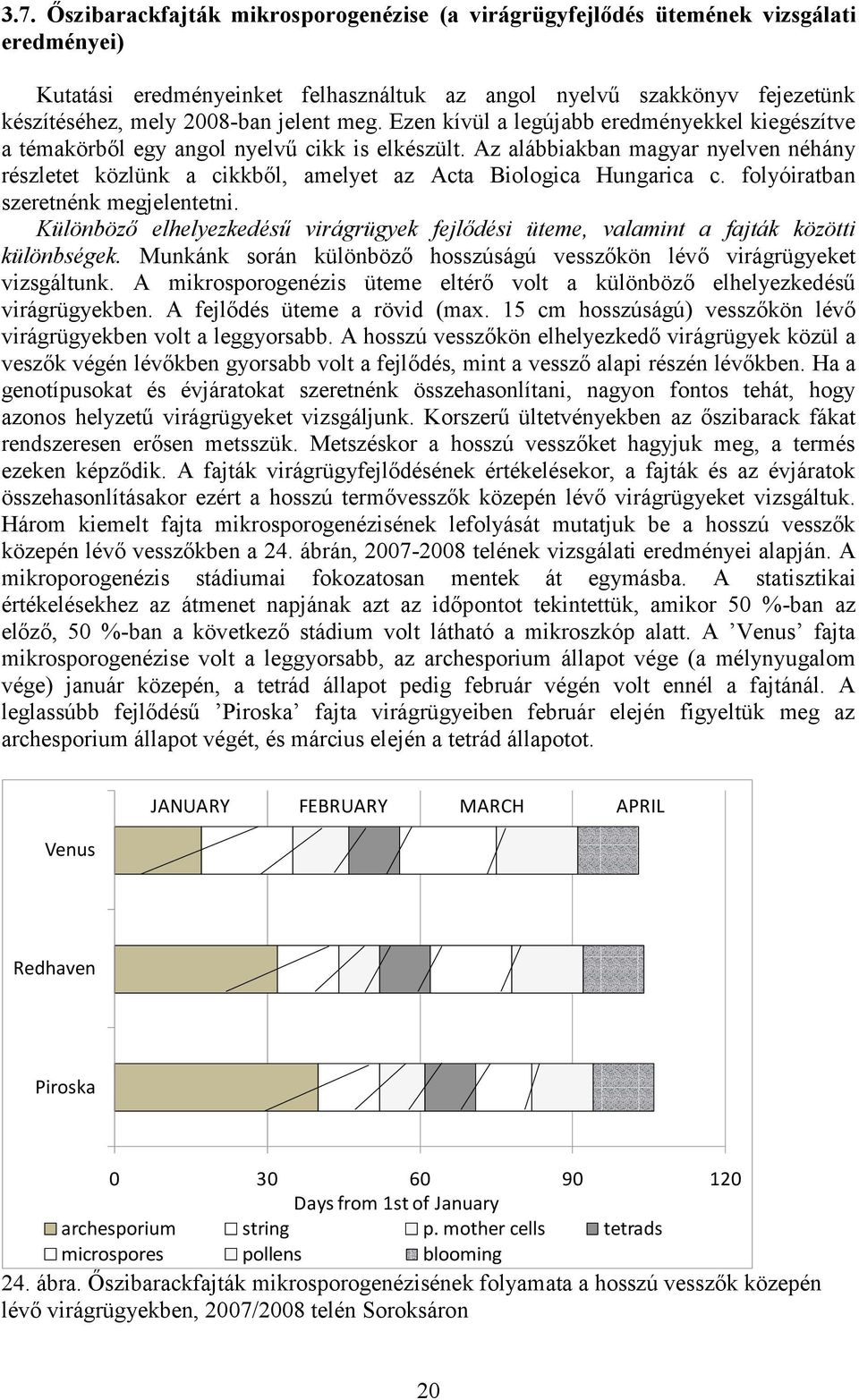 Az alábbiakban magyar nyelven néhány részletet közlünk a cikkből, amelyet az Acta Biologica Hungarica c. folyóiratban szeretnénk megjelentetni.