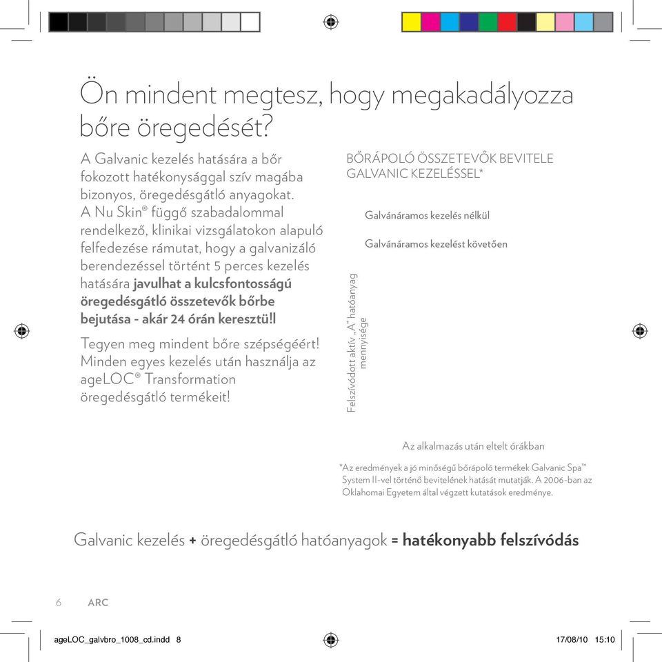 öregedésgátló összetevők bőrbe bejutása - akár 24 órán keresztü!l Tegyen meg mindent bőre szépségéért! Minden egyes kezelés után használja az ageloc Transformation öregedésgátló termékeit!