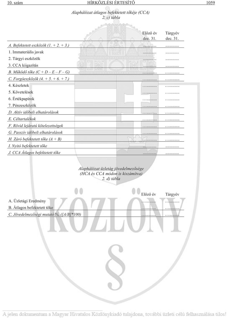 Aktív idõbeli elhatárolások...... E. Céltartalékok...... F. Rövid lejáratú kötelezettségek...... G. Passzív idõbeli elhatárolások...... H. Záró befektetett tõke (A + B)...... I.