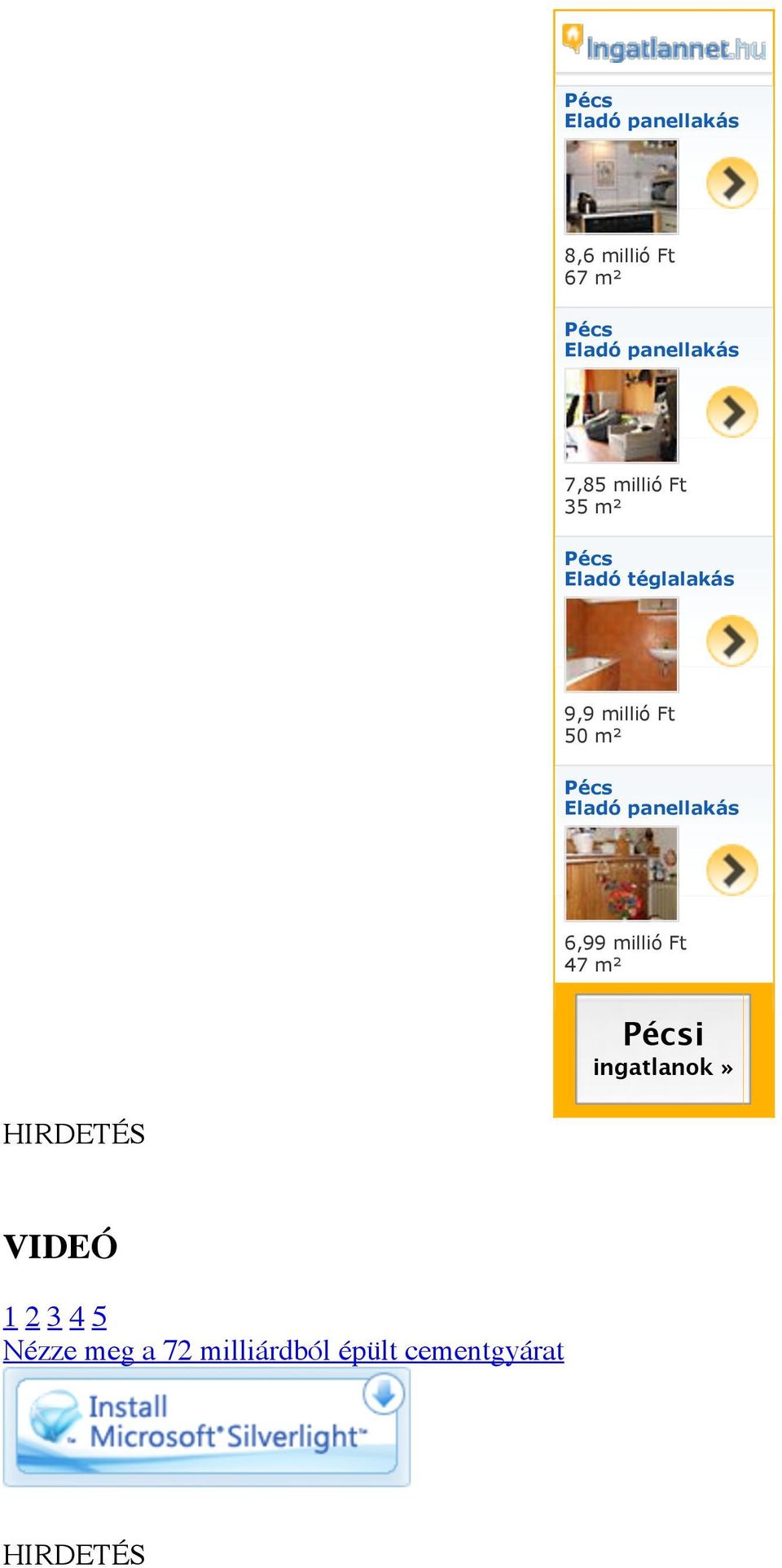 m² Eladó panellakás 6,99 millió Ft 47 m² i ingatlanok»