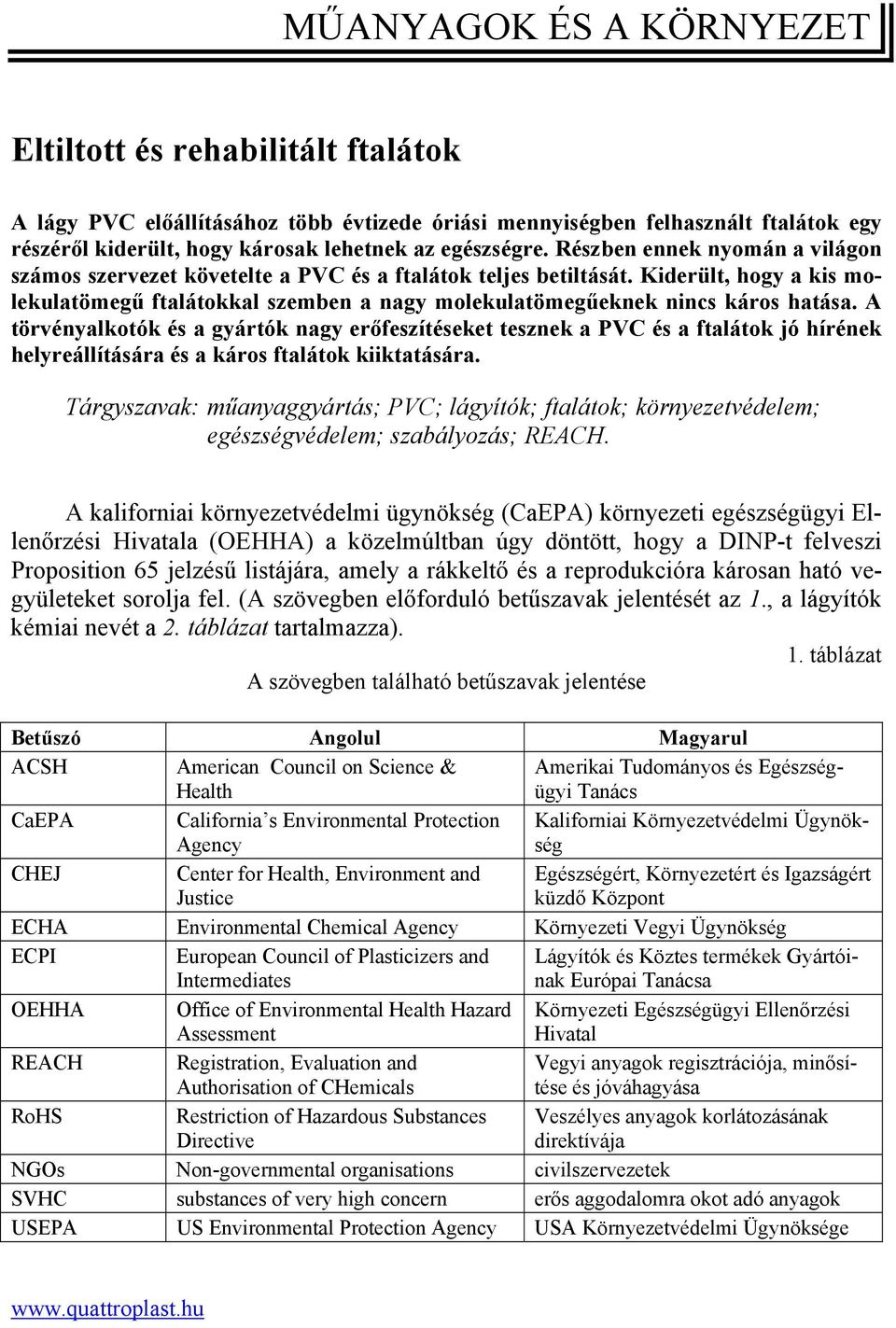 A törvényalkotók és a gyártók nagy erőfeszítéseket tesznek a PVC és a ftalátok jó hírének helyreállítására és a káros ftalátok kiiktatására.
