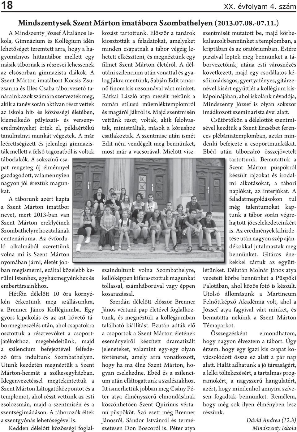 gimnazista diákok.
