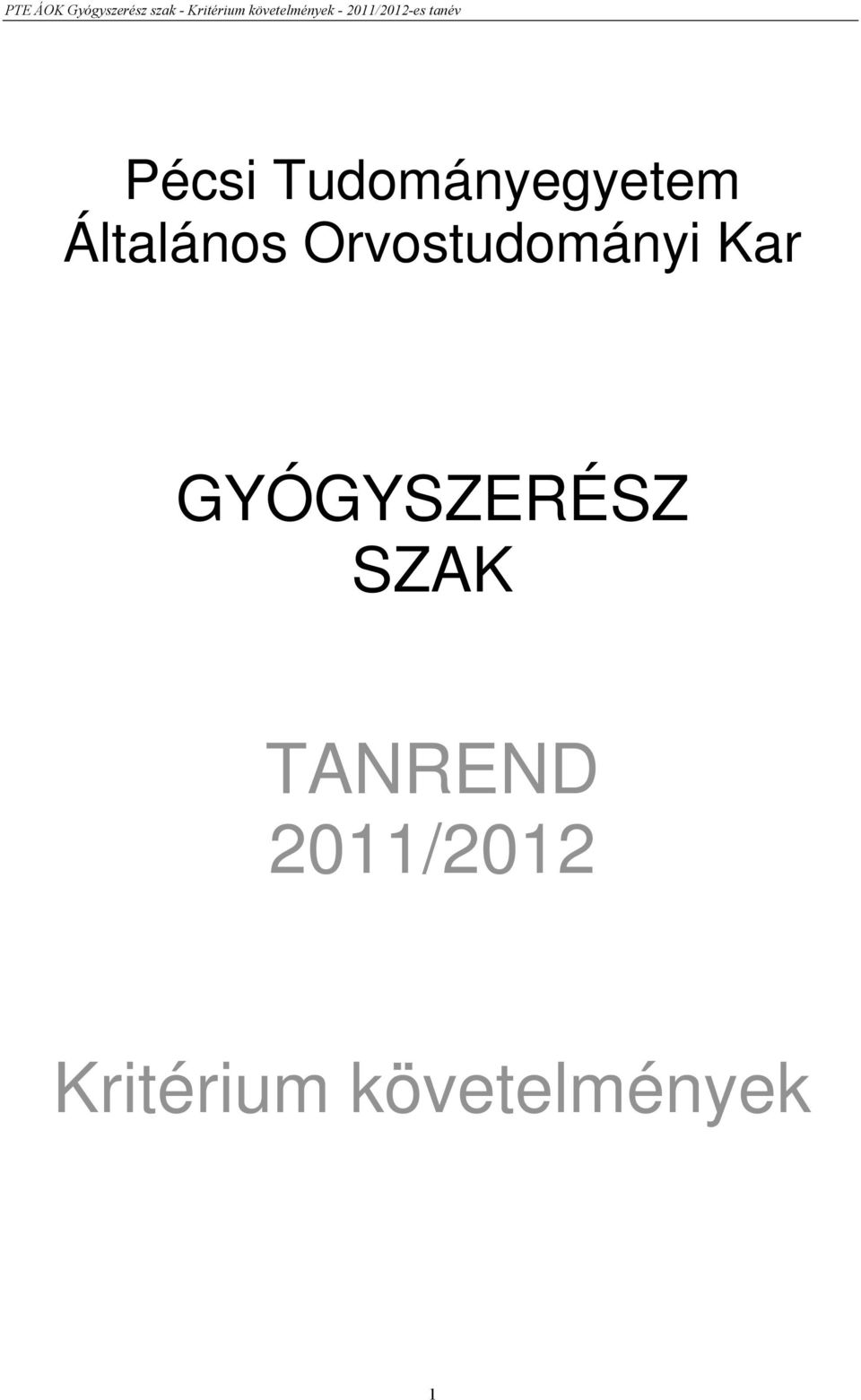 Kar GYÓGYSZERÉSZ SZAK