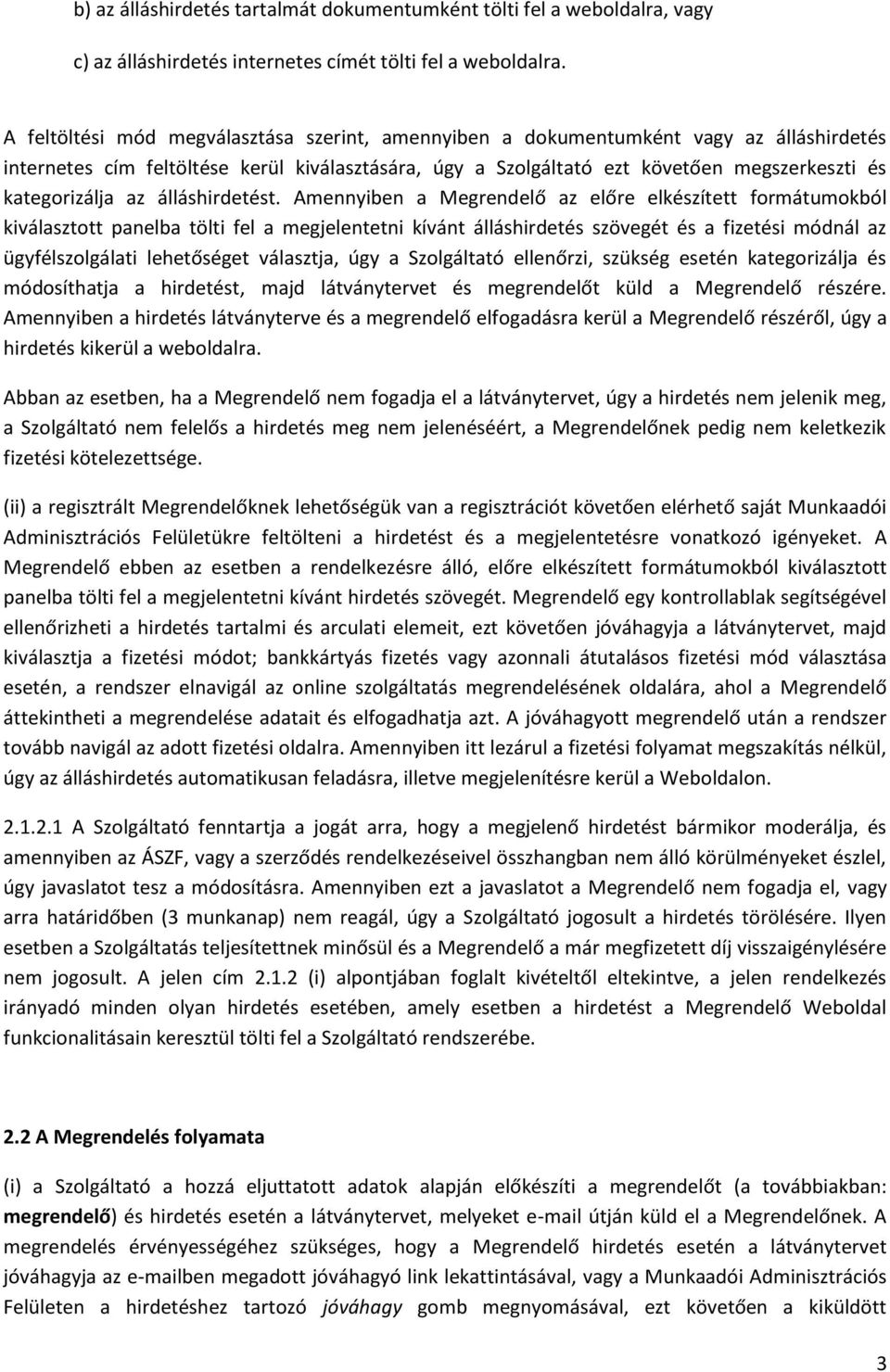 az álláshirdetést.