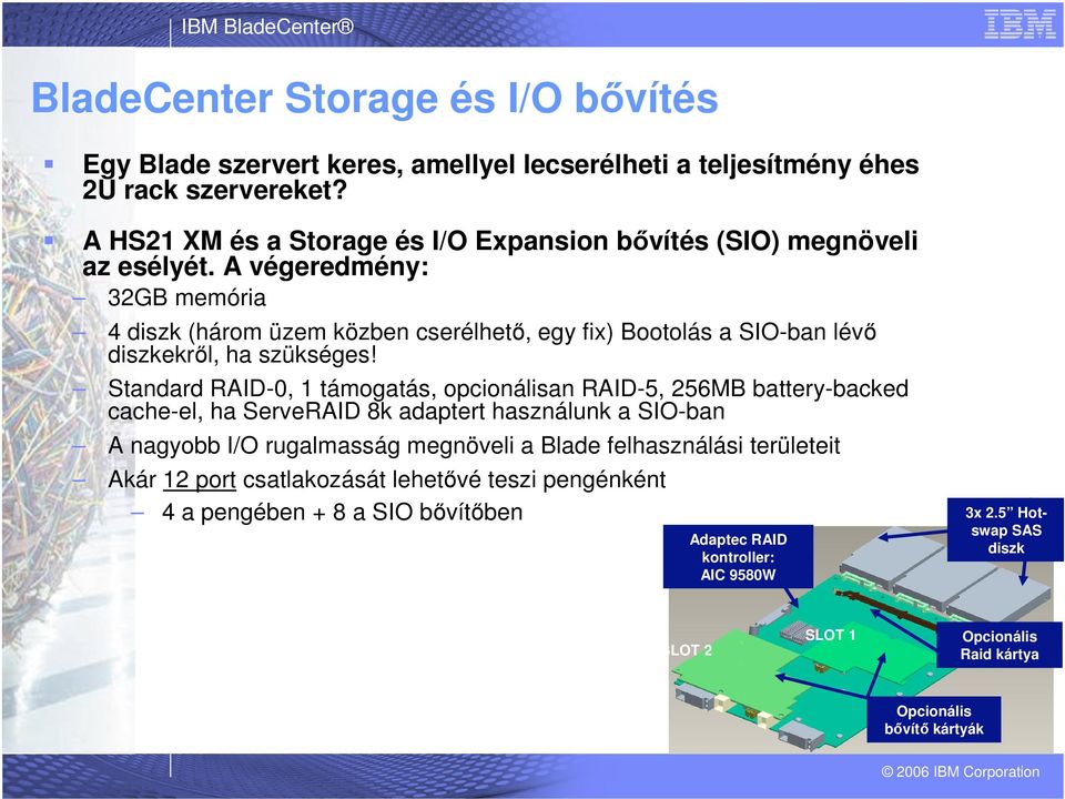 A végeredmény: 32GB memória 4 diszk (három üzem közben cserélhető, egy fix) Bootolás a SIO-ban lévő diszkekről, ha szükséges!