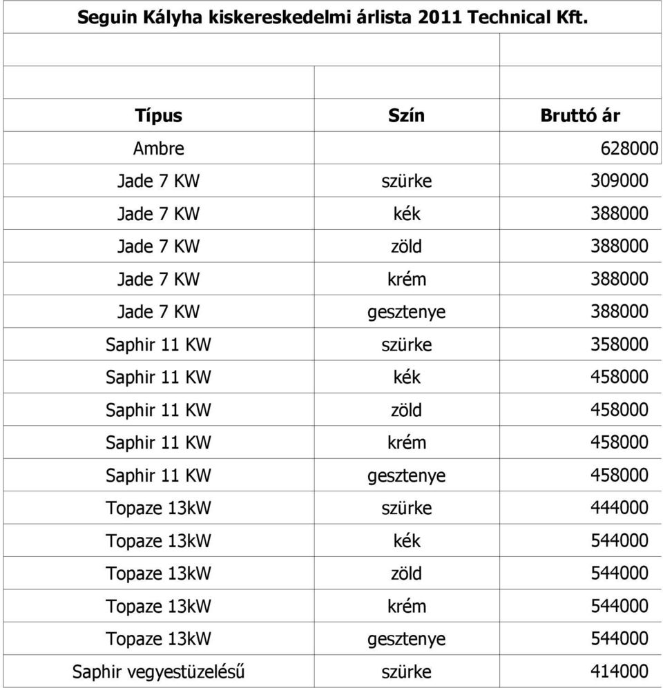 388000 gesztenye 388000 szürke 358000 kék 458000 zöld 458000 krém 458000