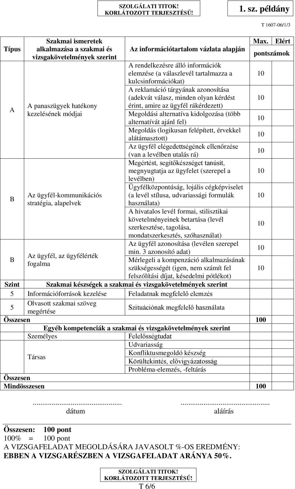 olyan kérdést érint, amire az ügyfél rákérdezett) Megoldási alternatíva kidolgozása (több alternatívát ajánl fel) Megoldás (logikusan felépített, érvekkel alátámasztott) Az ügyfél elégedettségének