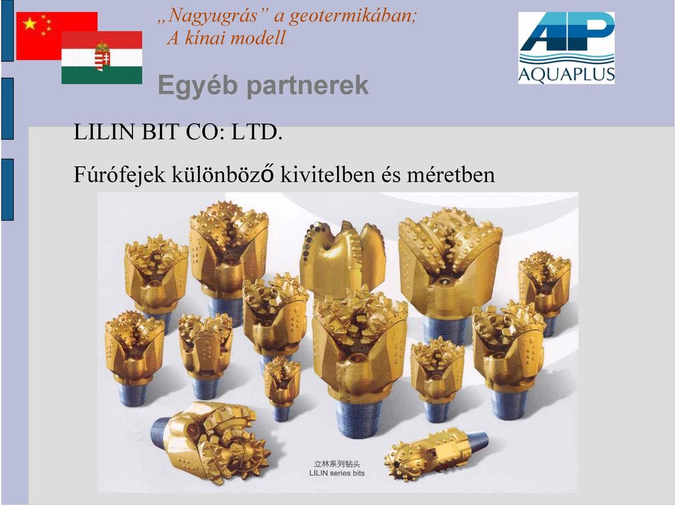Fúrófejek különböző